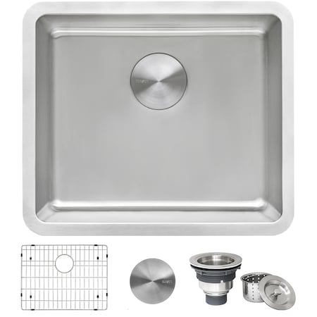 Ruvati 20" Undermount Bar Prep Kitchen Sink 16 Gauge SS Single Bowl RVM5020